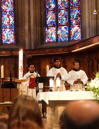 Gottesdienst der Karmeliten in Sankt Michael. Gottesdienst der Karmeliten in Sankt Michael.