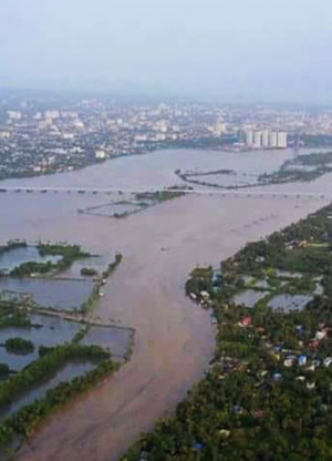 Überflutung in Südindien.
